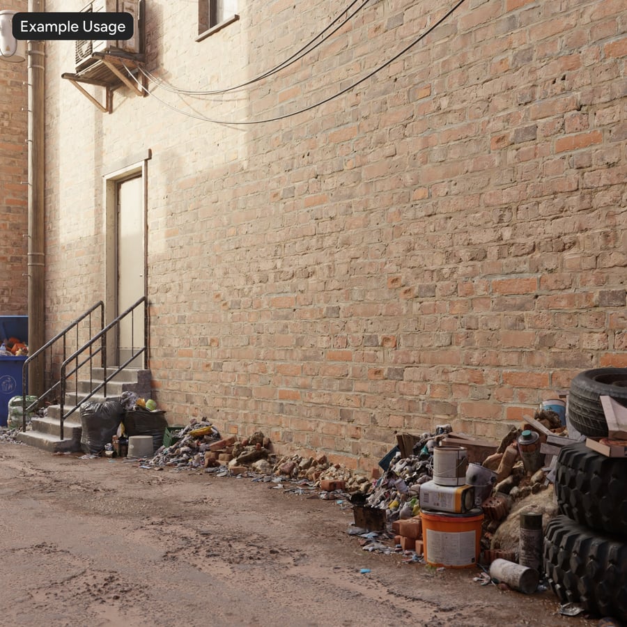 Rekultivovaná cihlová zeď