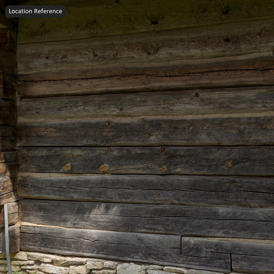 Texture murale du bardage en rondins de bois usés