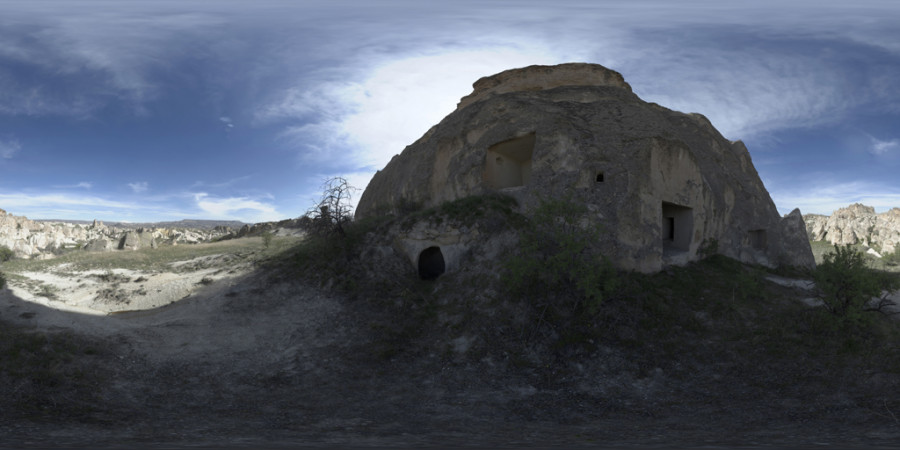 Cloudy Afternoon Cappadocia Rocky Outcropping Outdoor Sky HDRI