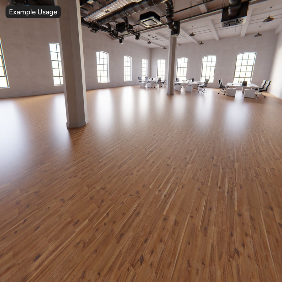 Oak Wood Board Texture, Knotted Brown