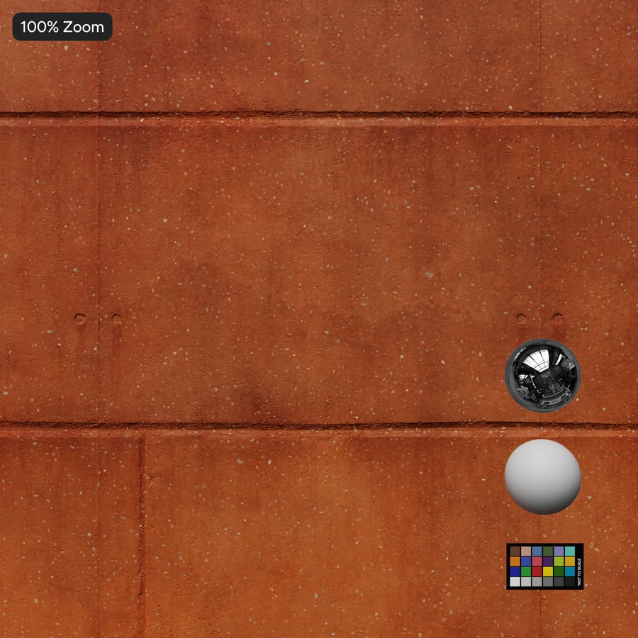 Painel mate manchado com textura de betão, laranja
