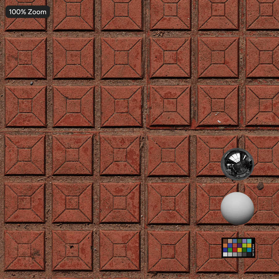 Pavimentazione decorativa quadrata usurata, rosso