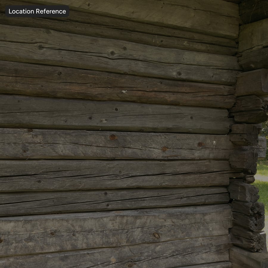 Worn Wood Log Siding Wand Textur