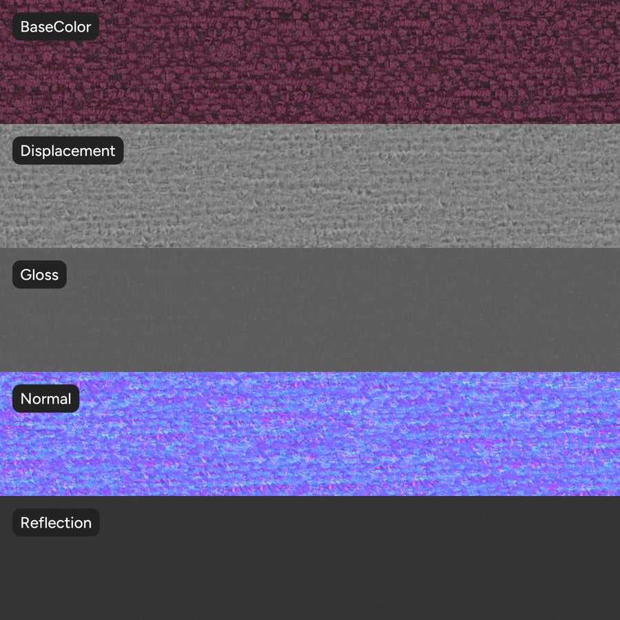 Plain Chenille Fabric, Purple