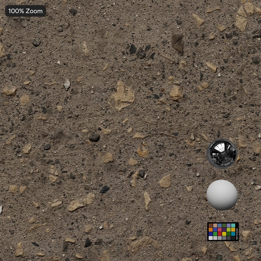 Coarse Aggregate Compacted Gravel Road Texture, Grey