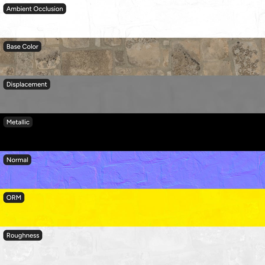 Worn Large Cobblestone Texture, Beige