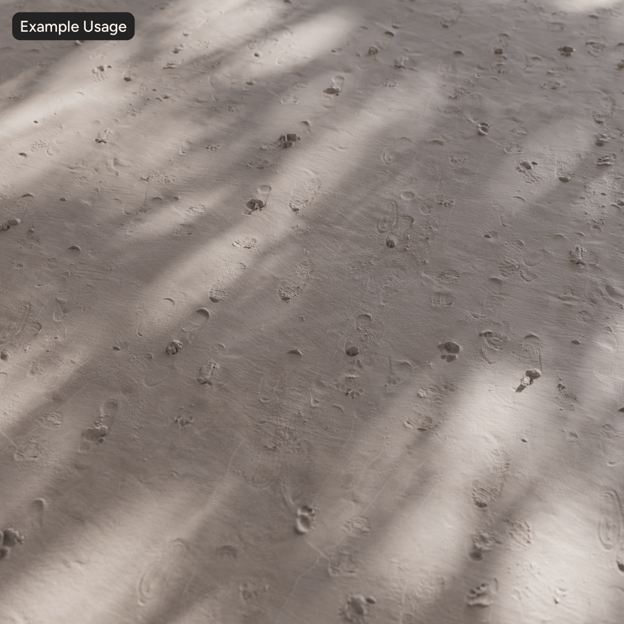 Textura de pegadas em areia molhada