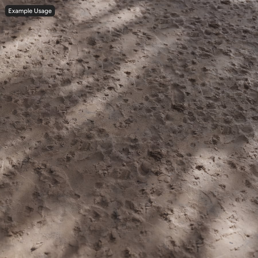 Footprints on Beach Sand Texture