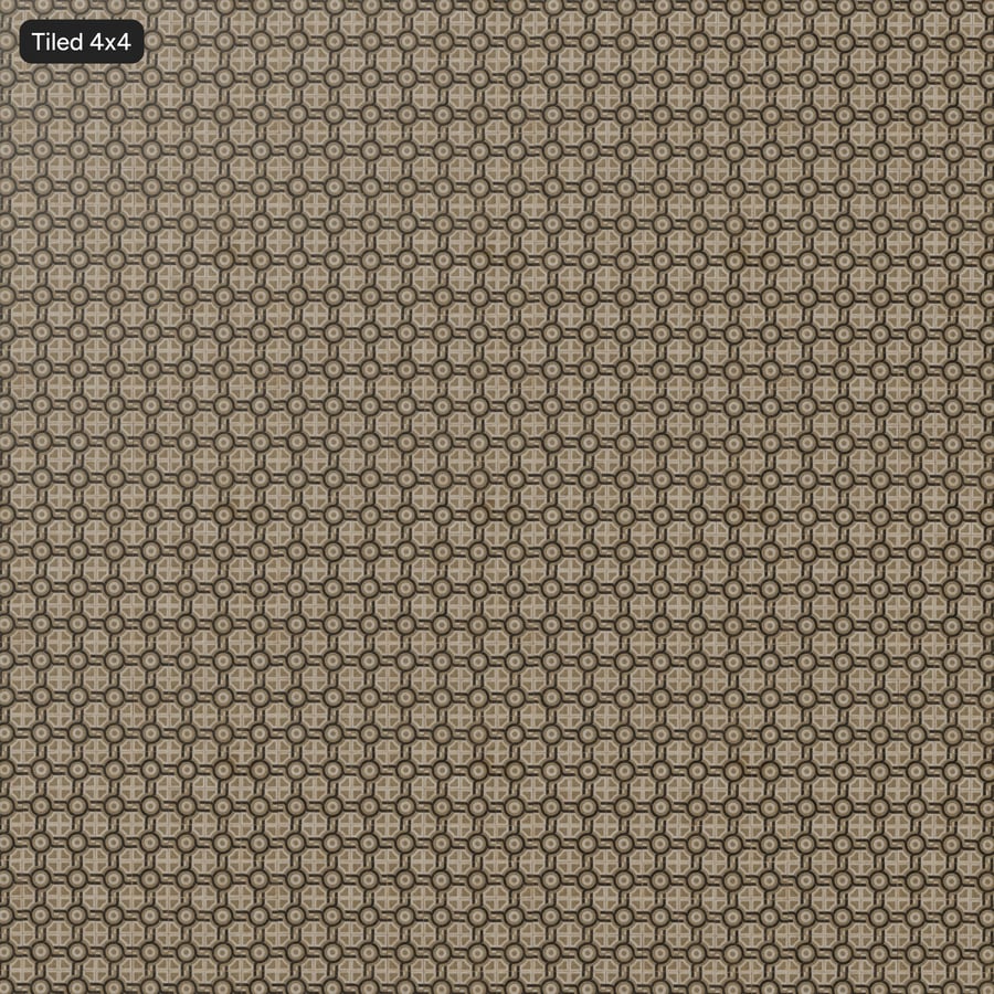 Geometric Patterned Paver Texture, Beige & Black
