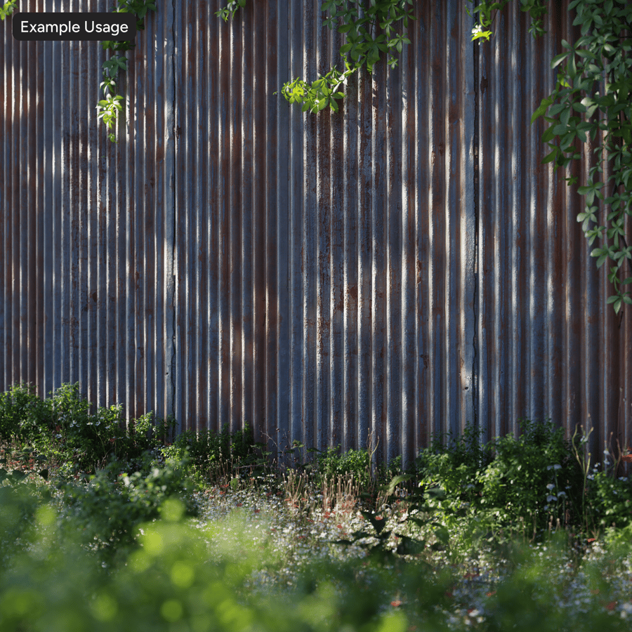 Rusty Corrugated Metal Texture