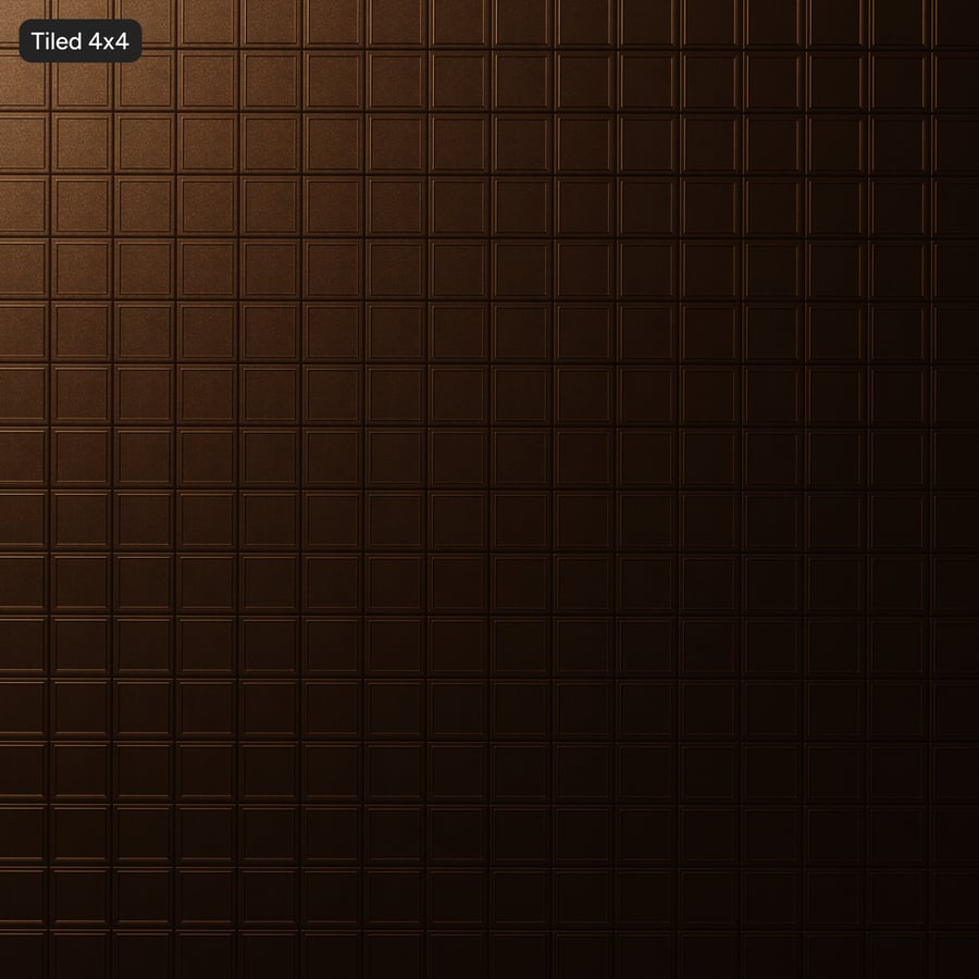 Geprägte, raue Deckenfliesenstruktur, Bronze