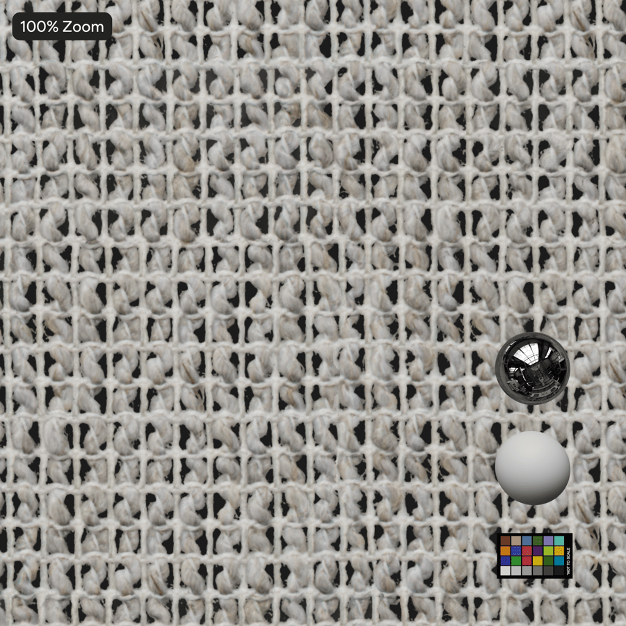 Tissu diaphane organique texturé, gris