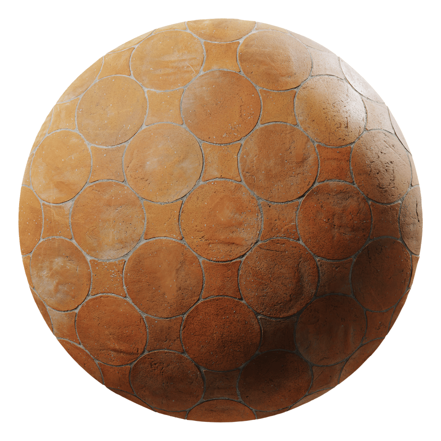 Circle Terracotta TIle Texture