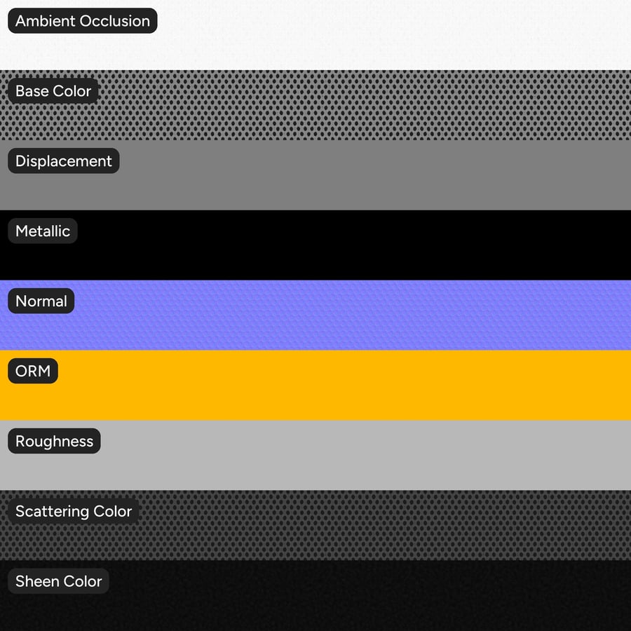 Ткань Airmesh Polyester Texture, белый