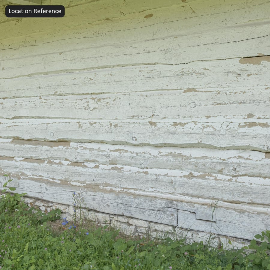 Texture murale de bardage en bois peint écaillé, blanc