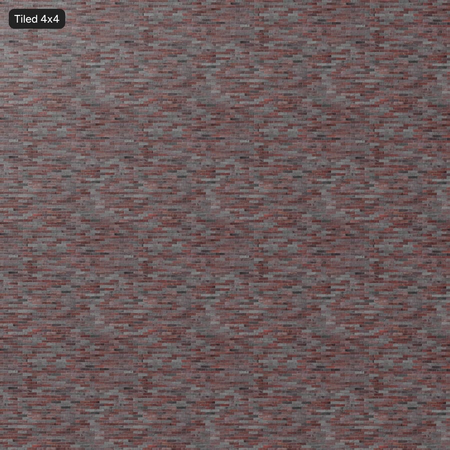 Dragfaced Running Bond Brick Wall Texture, Multicolored