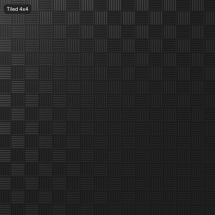 Piastrella per controsoffitto a doghe alternate, nera