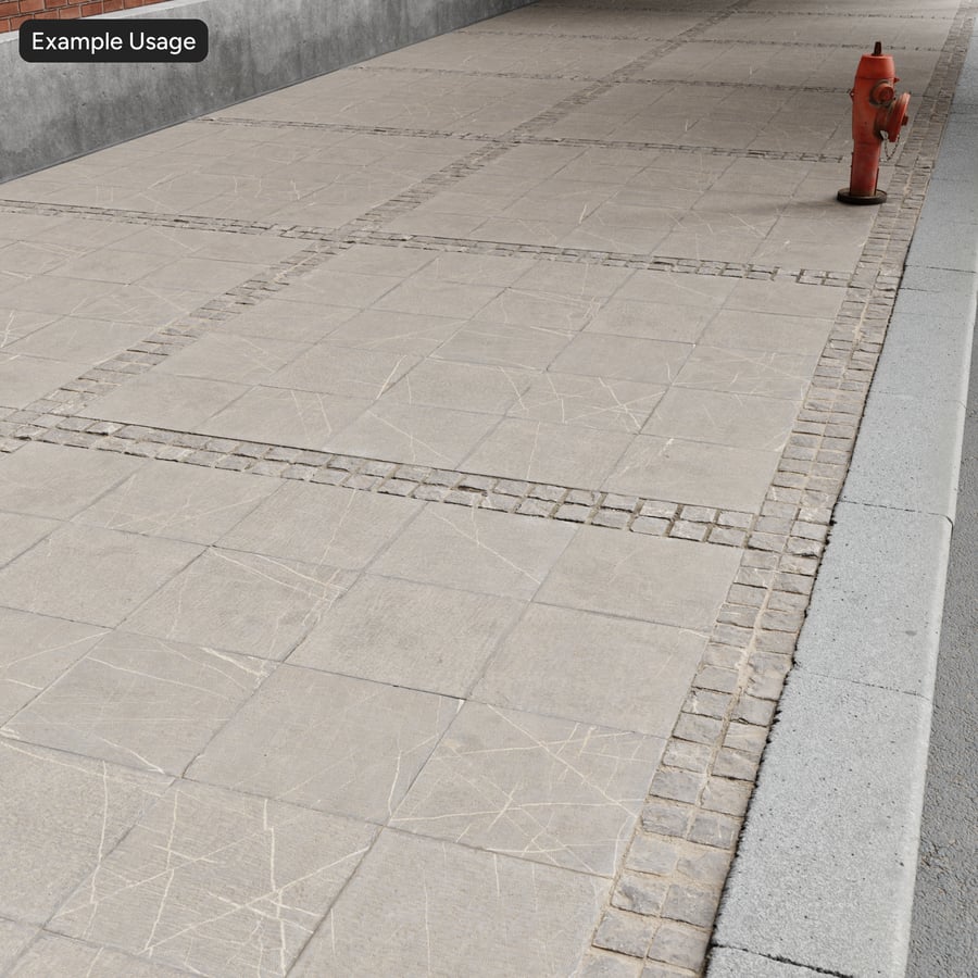 Cobblestone with Stone Floor Texture