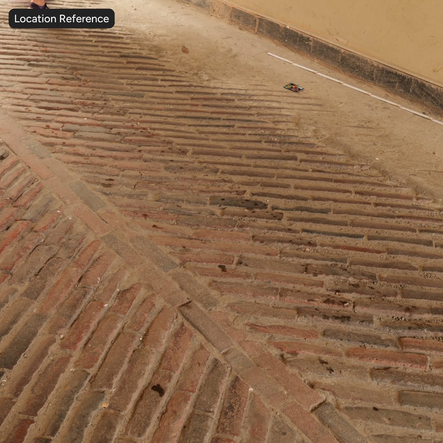 Slim Diagonal Brick Sidewalk Texture, Terra