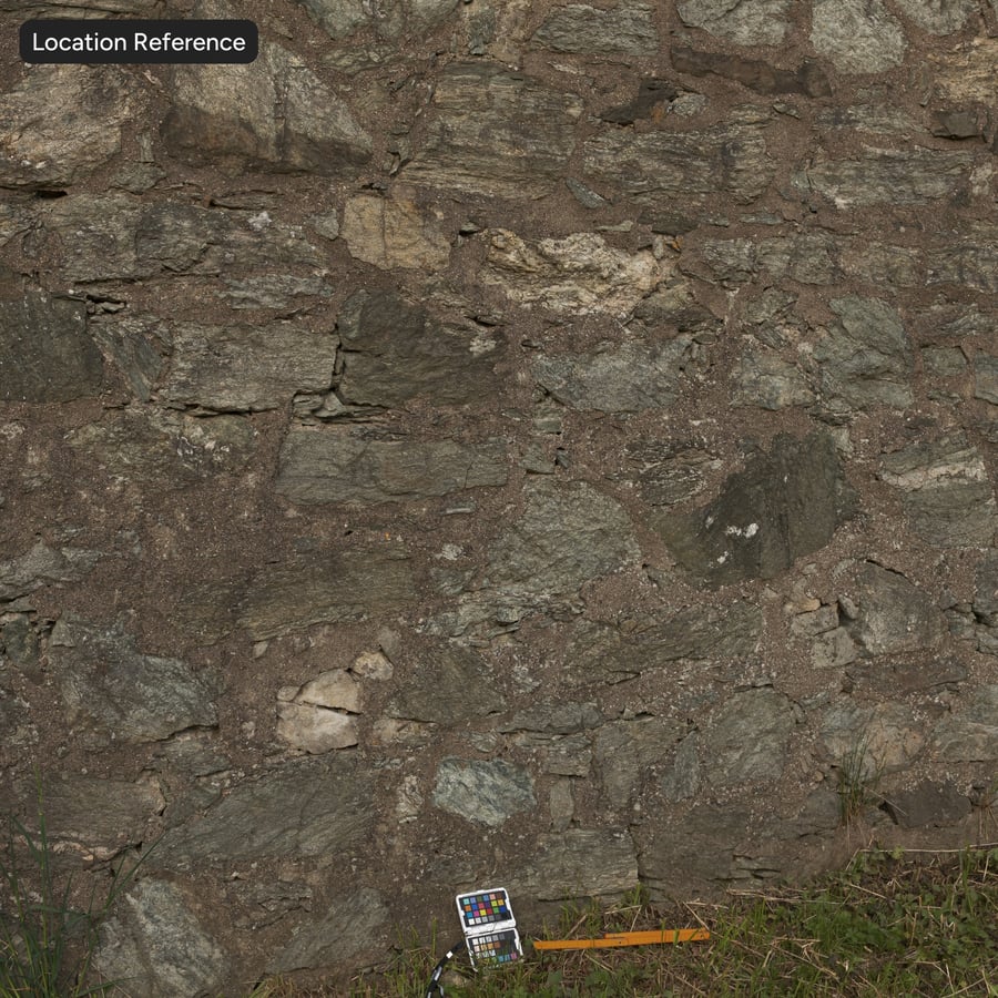 Heavy Mortared Rubble Stone Wall Texture