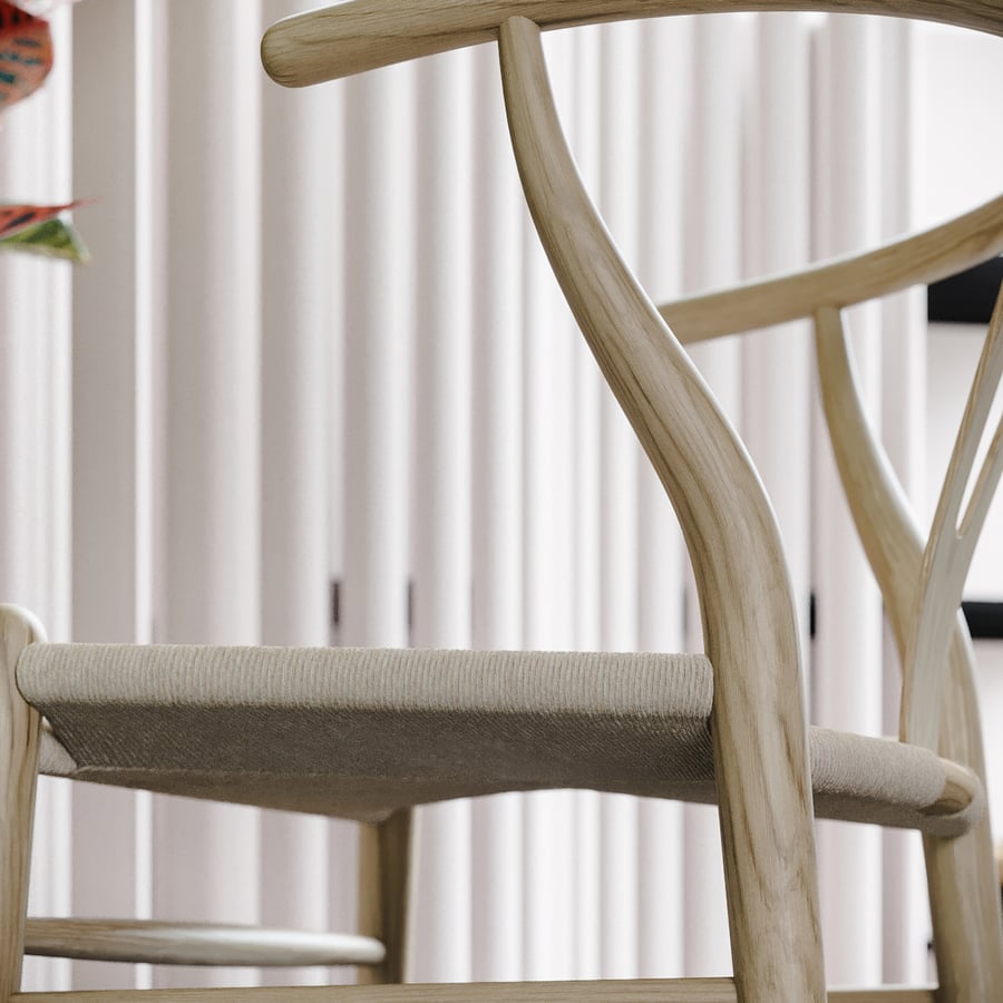 Réplica em madeira da cadeira Hans Wegner CH24 Fork