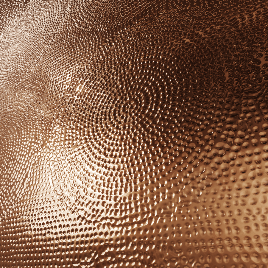 Hammered Radial Copper Metal Texture