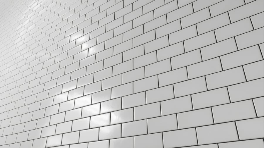 Classic Subway Tile Texture, White