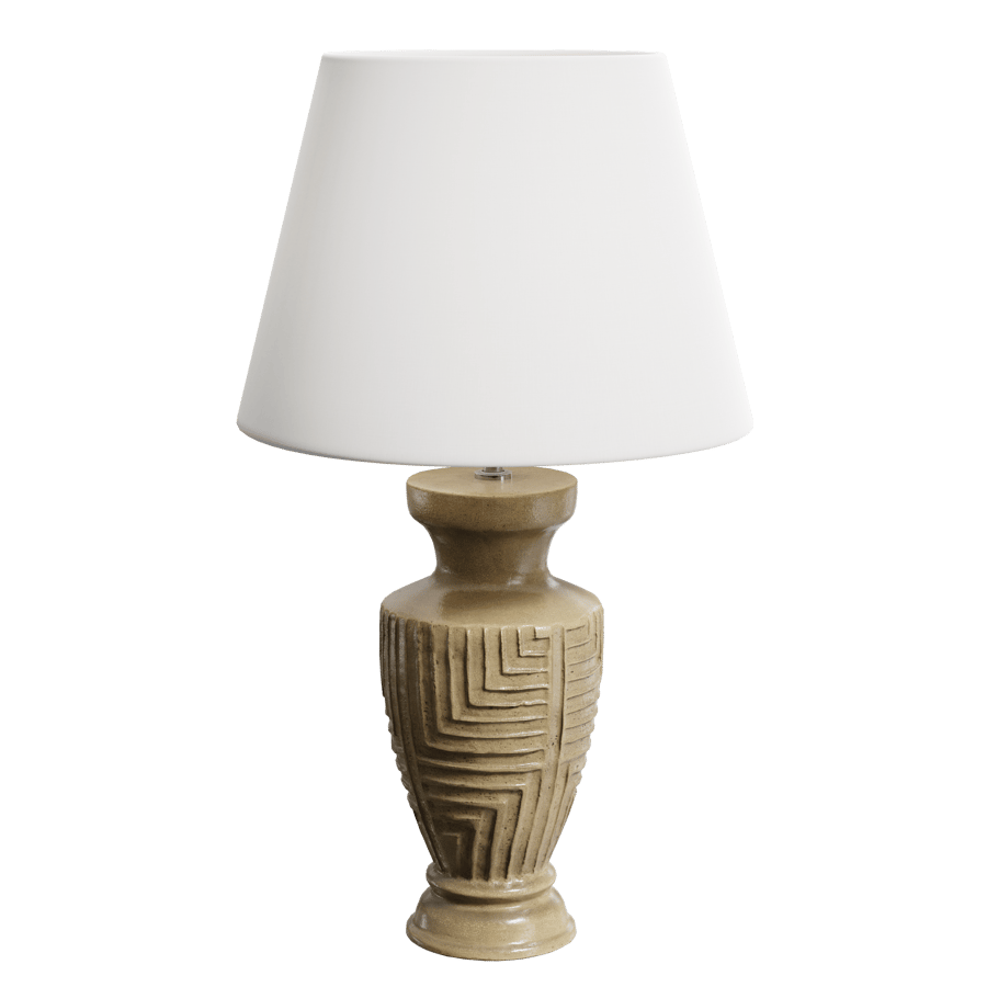 Lâmpada com abajur Eno Ceramic Arrius Rome, bege