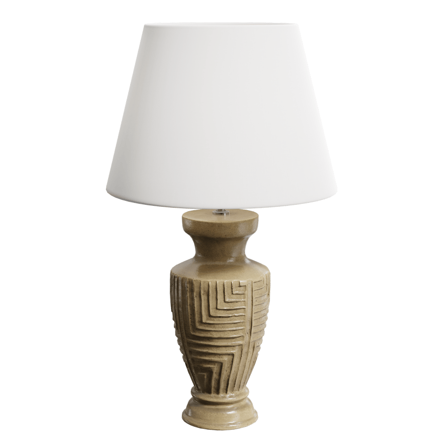 Eno Ceramic Arrius Rome Shade Lamp Model, Beige