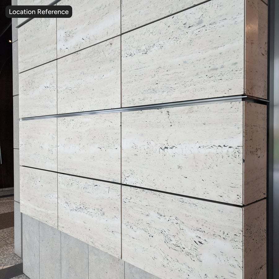 Polished Travertine Facade Tile Texture