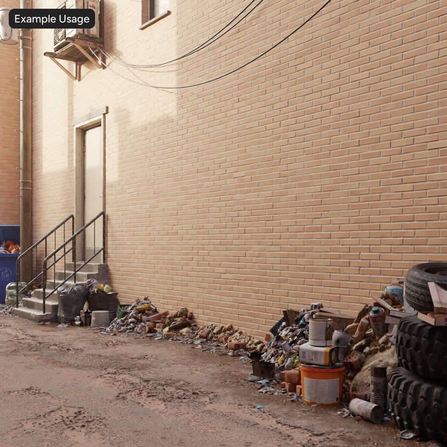 Texture murale en briques à liant mince, rouge