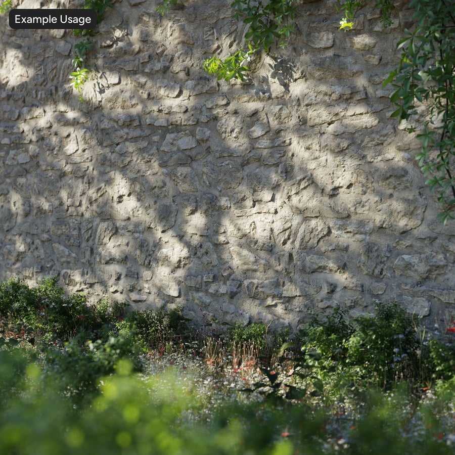 Old Rubble Stone Wall Texture