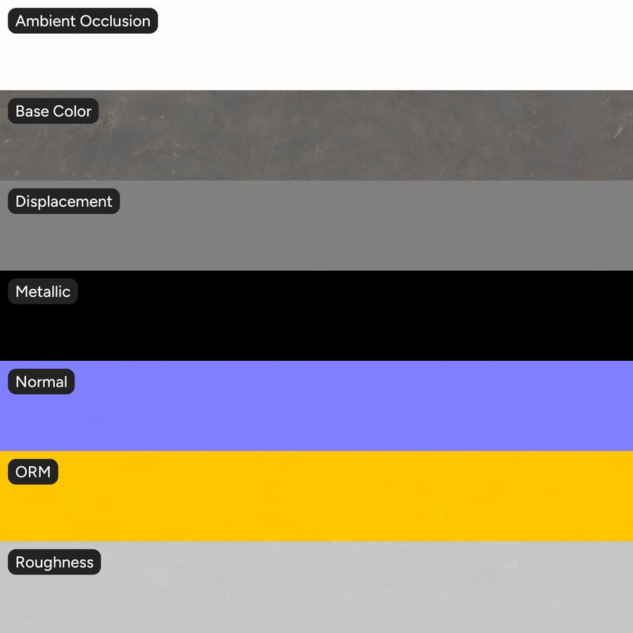 Dusty Matte Concrete Texture, Black