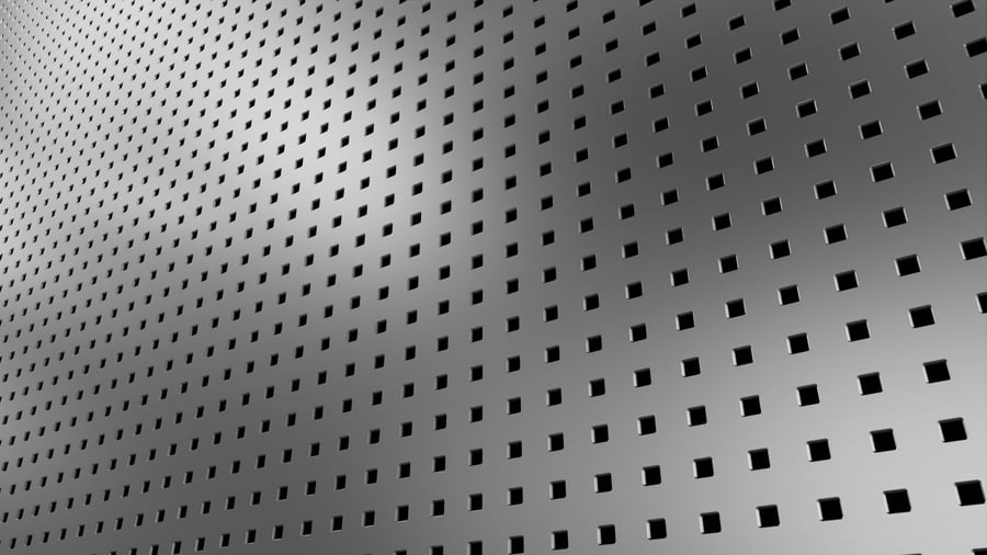 Small Perforated Square Aluminum Industrial Metal Texture