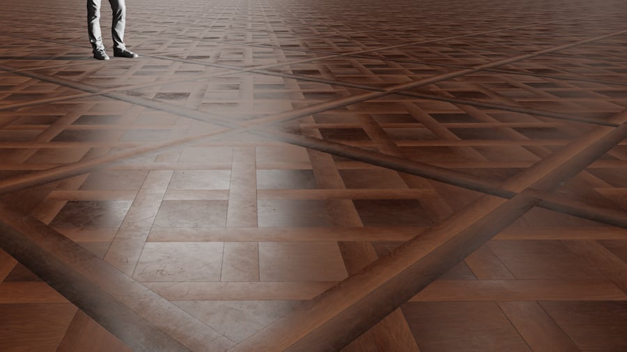 Basket Weave Oak Wood Board Texture, Dark Brown