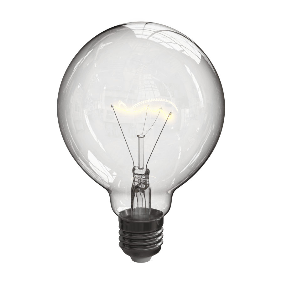 Clear Globe Light Bulb Model