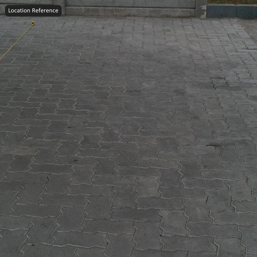 Kết cấu gạch bê tông xương cá zic-zac, màu xám