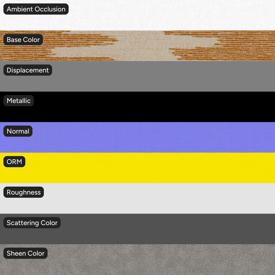 Ikat Stripe Upholstery Fabric Texture, Cream and Ochre