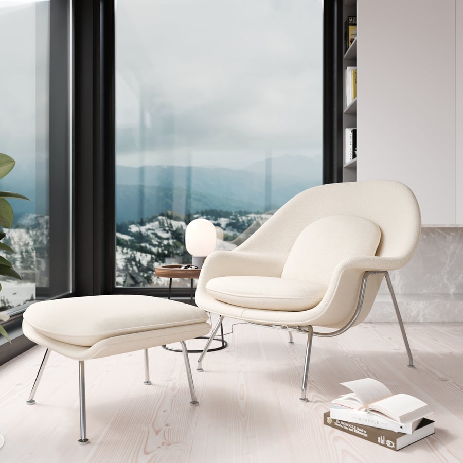 Replica Eero Sanguine Armchair Model, White