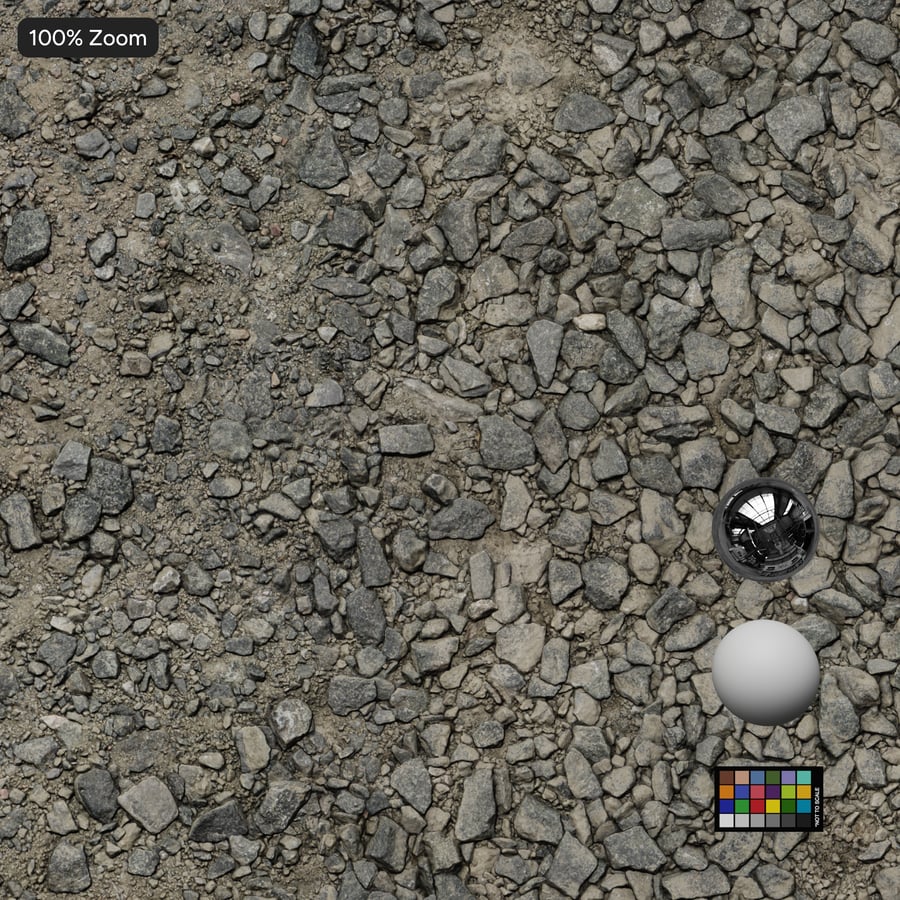 Mixed Ground Gravel Texture, Grey