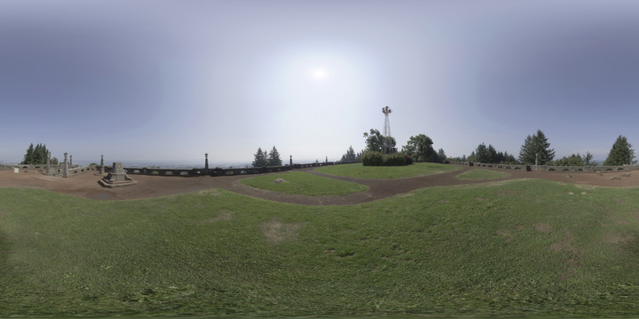 Hazy Afternoon Rocky Butte Garden Outdoor Sky HDRI