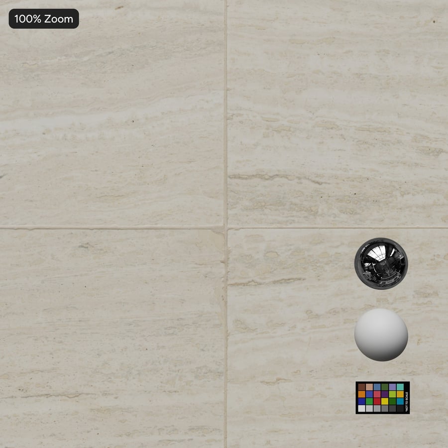 Travertine Polished Tile Wall Texture, White