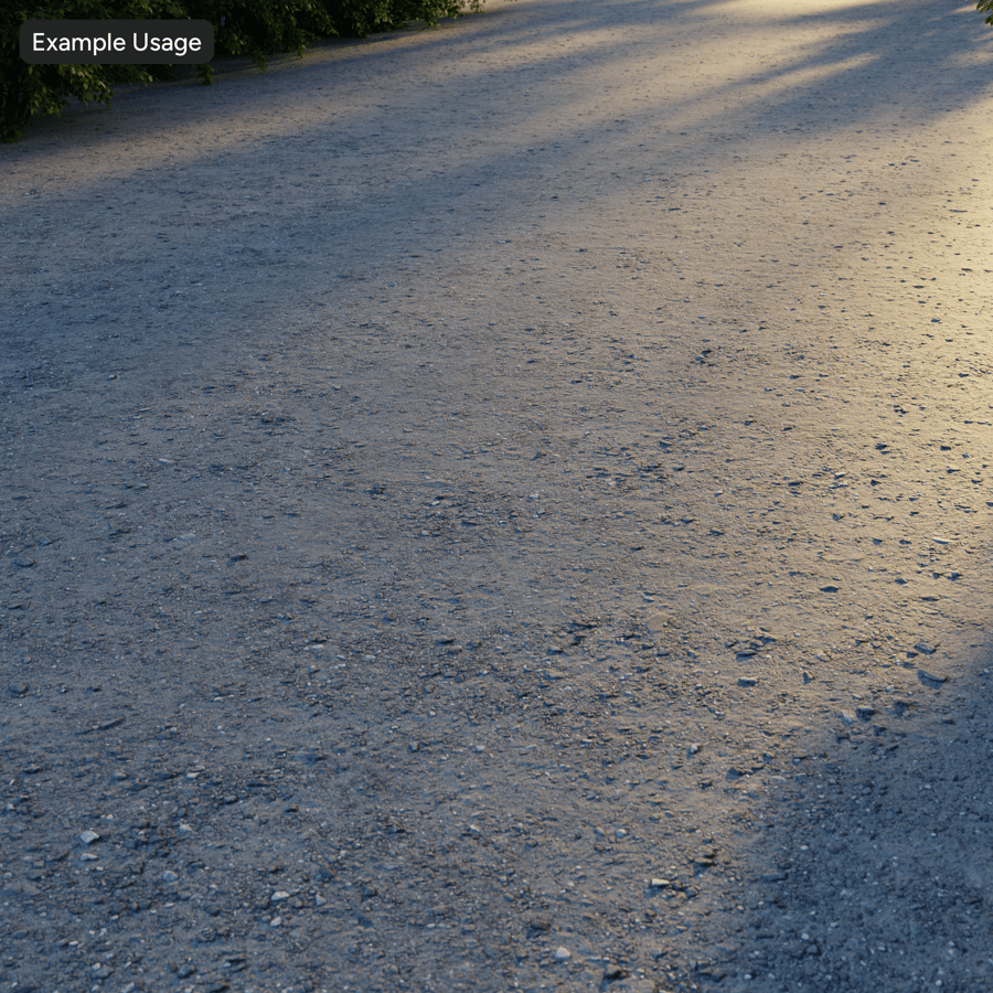 Textura de estrada de terra com cascalho