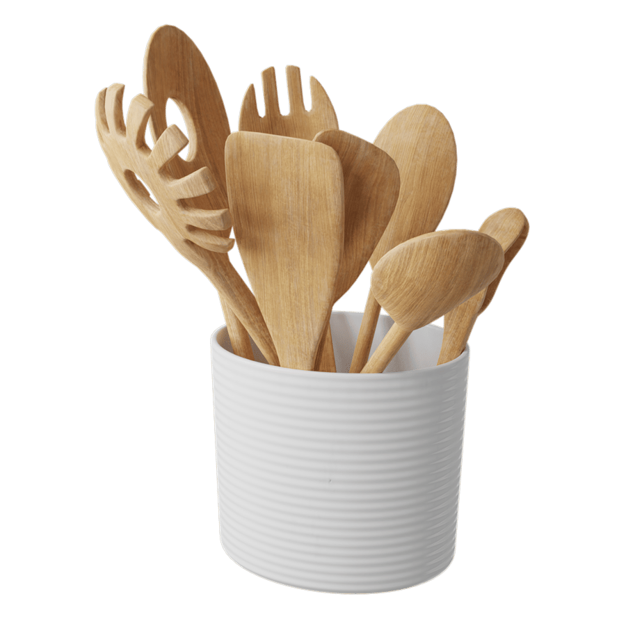 Wooden Utensils Jar Model