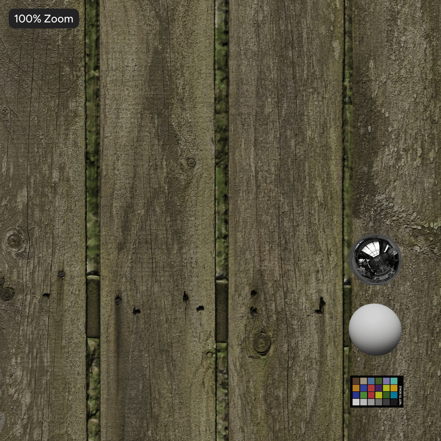 Mossy Wood Board Fence Texture