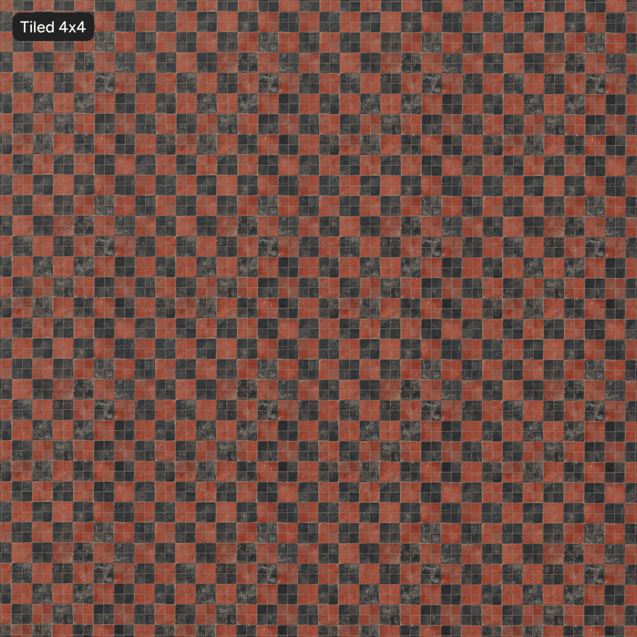 Dusty Square Ceramic Paver Texture, Checkerboard