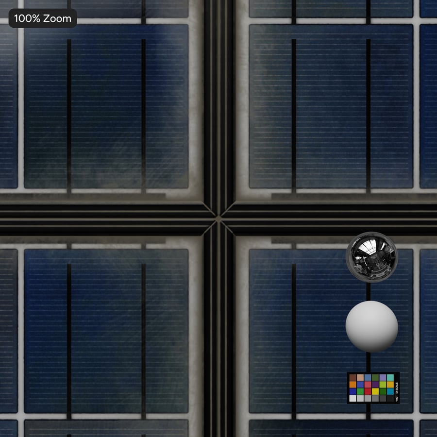 Painéis solares policristalinos tipo C com moldura suja Textura