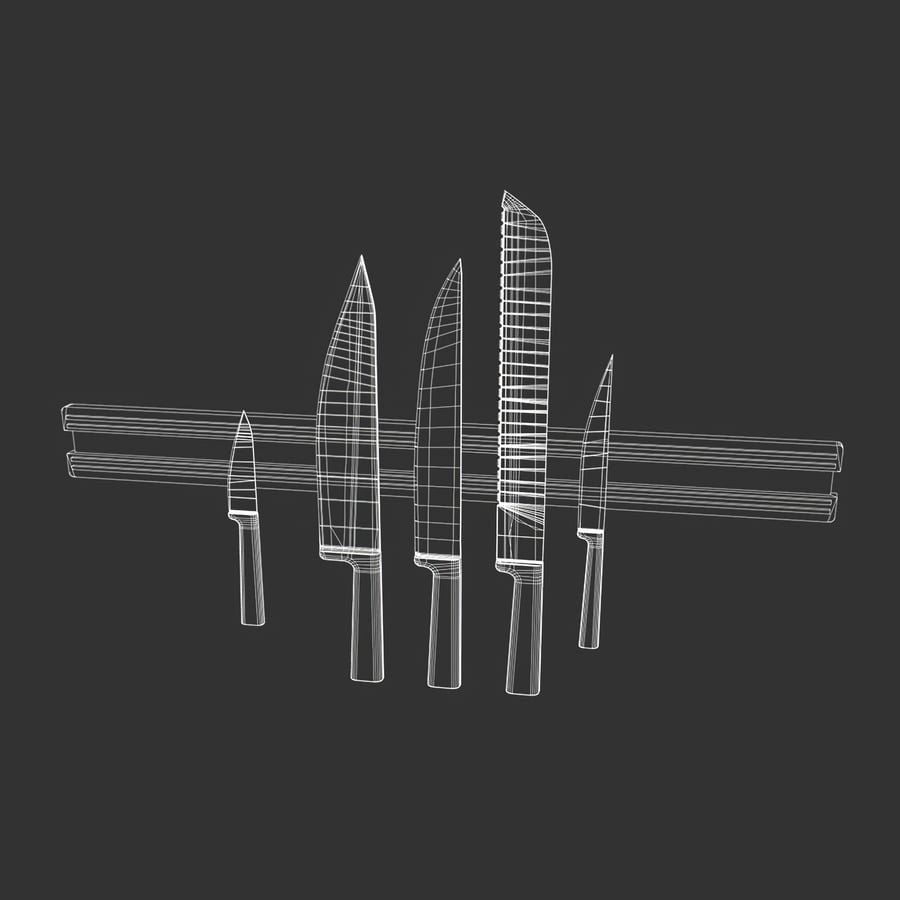 Magnetic Knife Rack Model