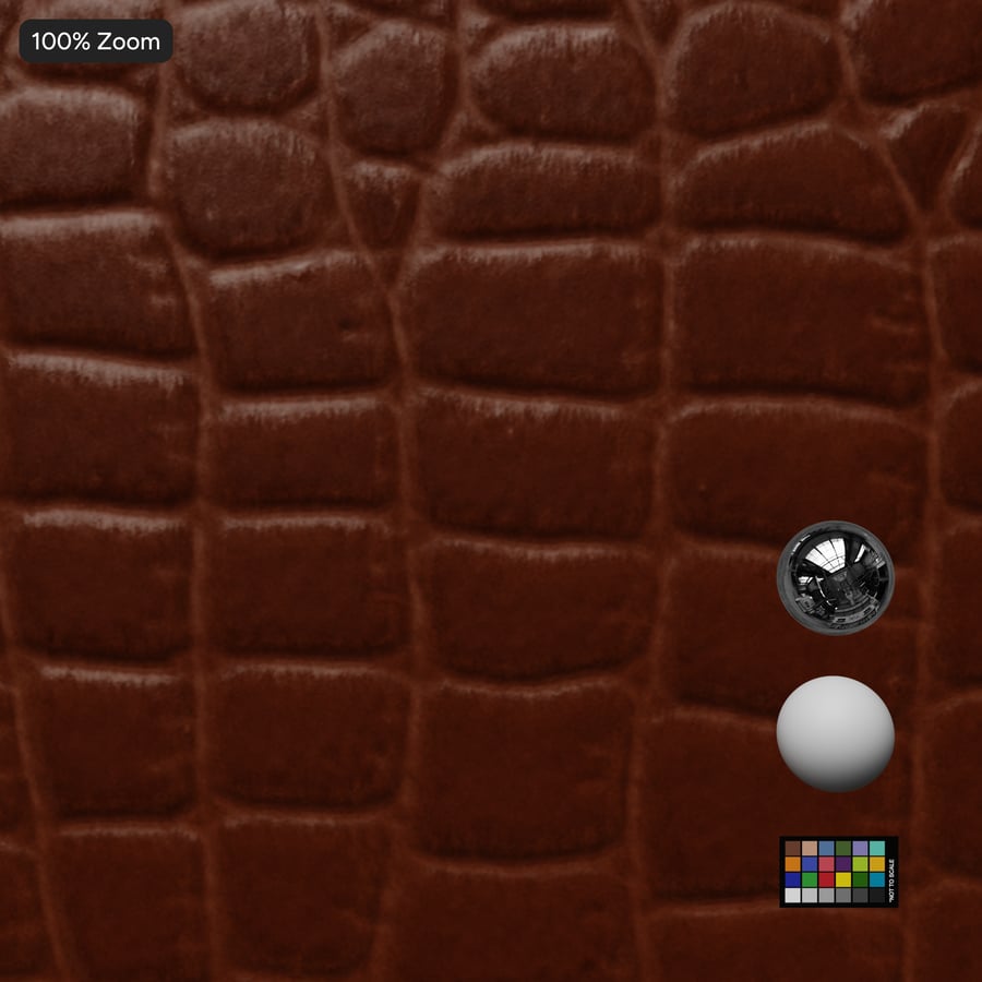 Crocodile Leather Fabric Texture, Brown