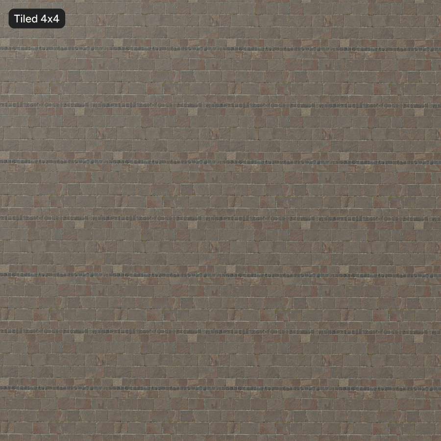 Mixed Sandstone and Basalt Heritage Paver Texture, Grey Brown